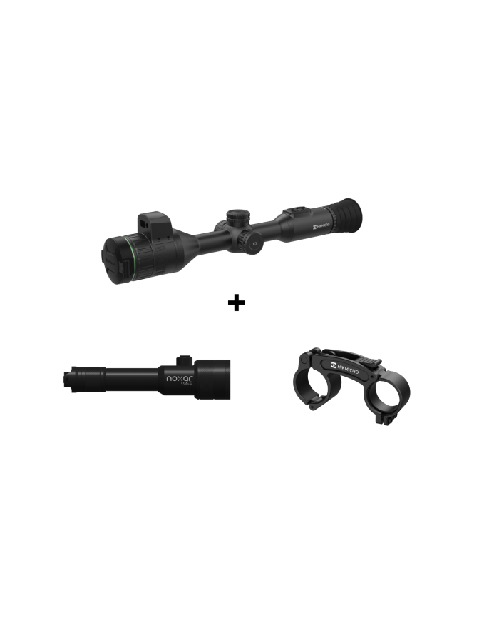 HIKMICRO ALPEX 4K A50EL + NOXAR DIR-PRO V2 + uchwyt IR - celownik noktowizyjny z iluminatorem zewnętrznym