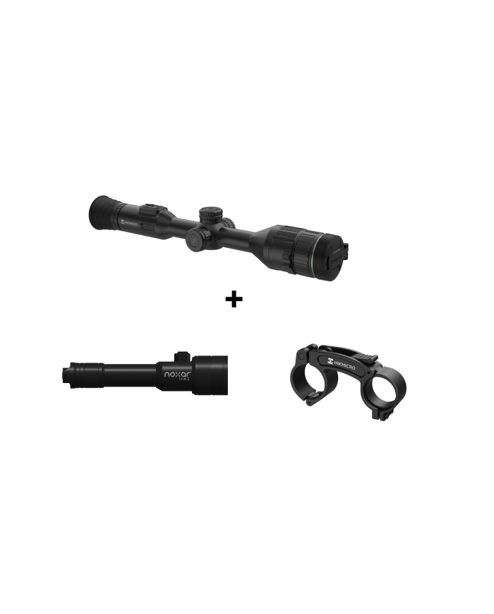 HIKMICRO ALPEX 4K A50E + NOXAR DIR-PRO V2 + uchwyt IR - celownik noktowizyjny z iluminatorem zewnętrznym