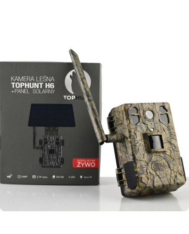 Zestaw Fotopułapka GSM Kamera Leśna TOPHUNT H6 Tree grain
