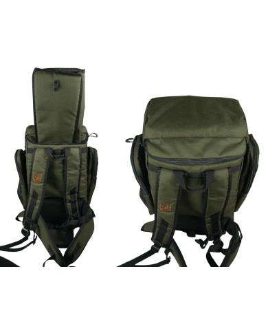 Plecak myśliwski z siedziskiem i kieszenią na broń