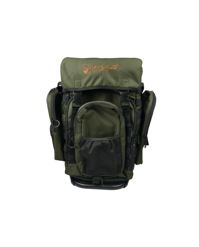 Plecak myśliwski z siedziskiem i kieszenią na broń