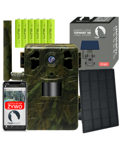Zestaw Fotopułapka GSM Kamera Leśna TOPHUNT H6 Dark Green