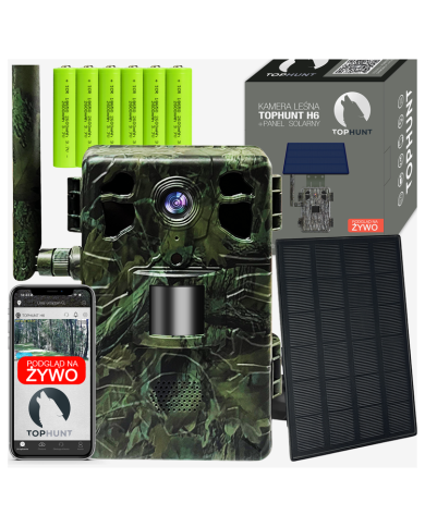 Zestaw Fotopułapka GSM Kamera Leśna TOPHUNT H6 Green