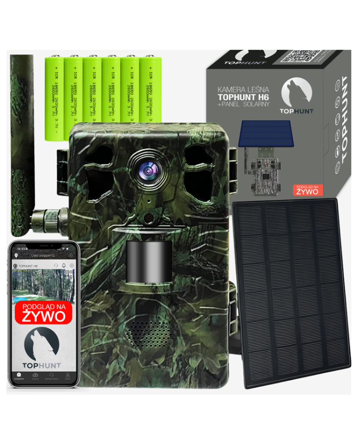 Zestaw Fotopułapka GSM Kamera Leśna TOPHUNT H6 Green