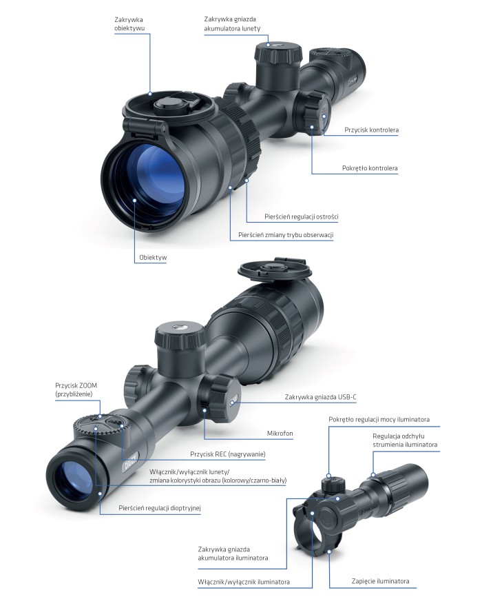 Luneta noktowizyjna Pulsar Digex C50 BEZ IR