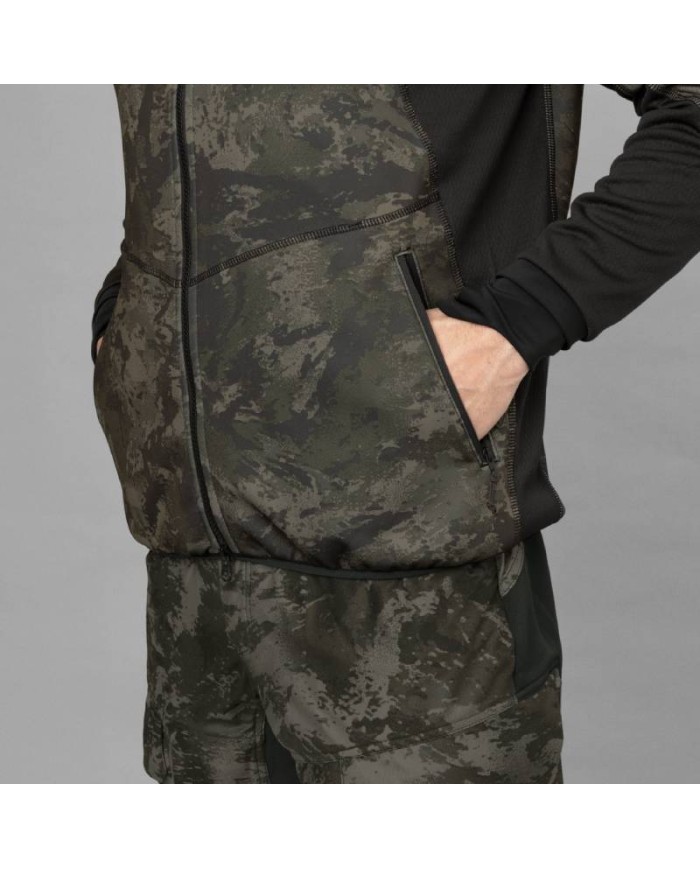 Harkila NOCTYX Camo Fleece Jacket - kurtka polarowa w ciemnym kamuflażu