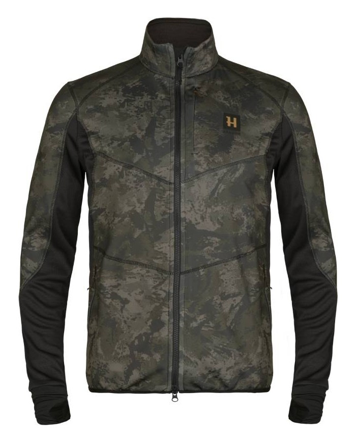 Harkila NOCTYX Camo Fleece Jacket - kurtka polarowa w ciemnym kamuflażu