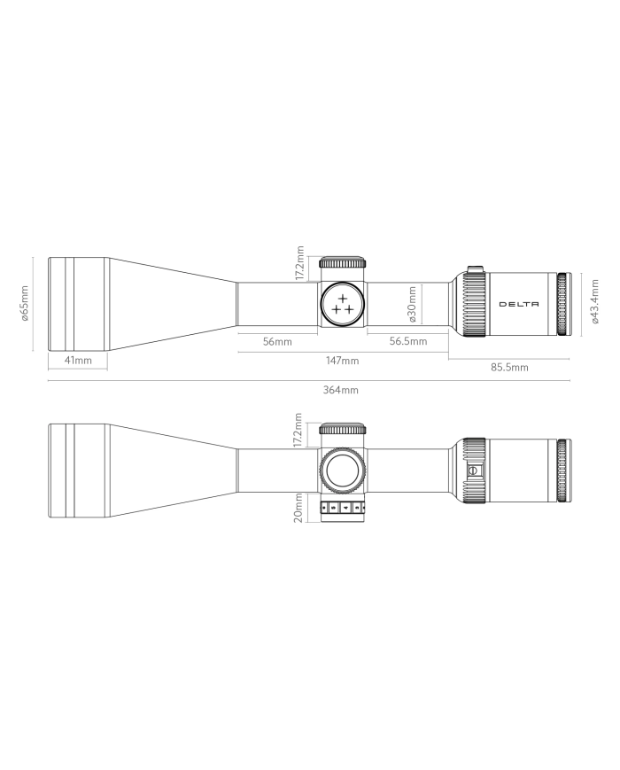 Luneta celownicza Delta Titanium HD 2,5-10x56 4A S